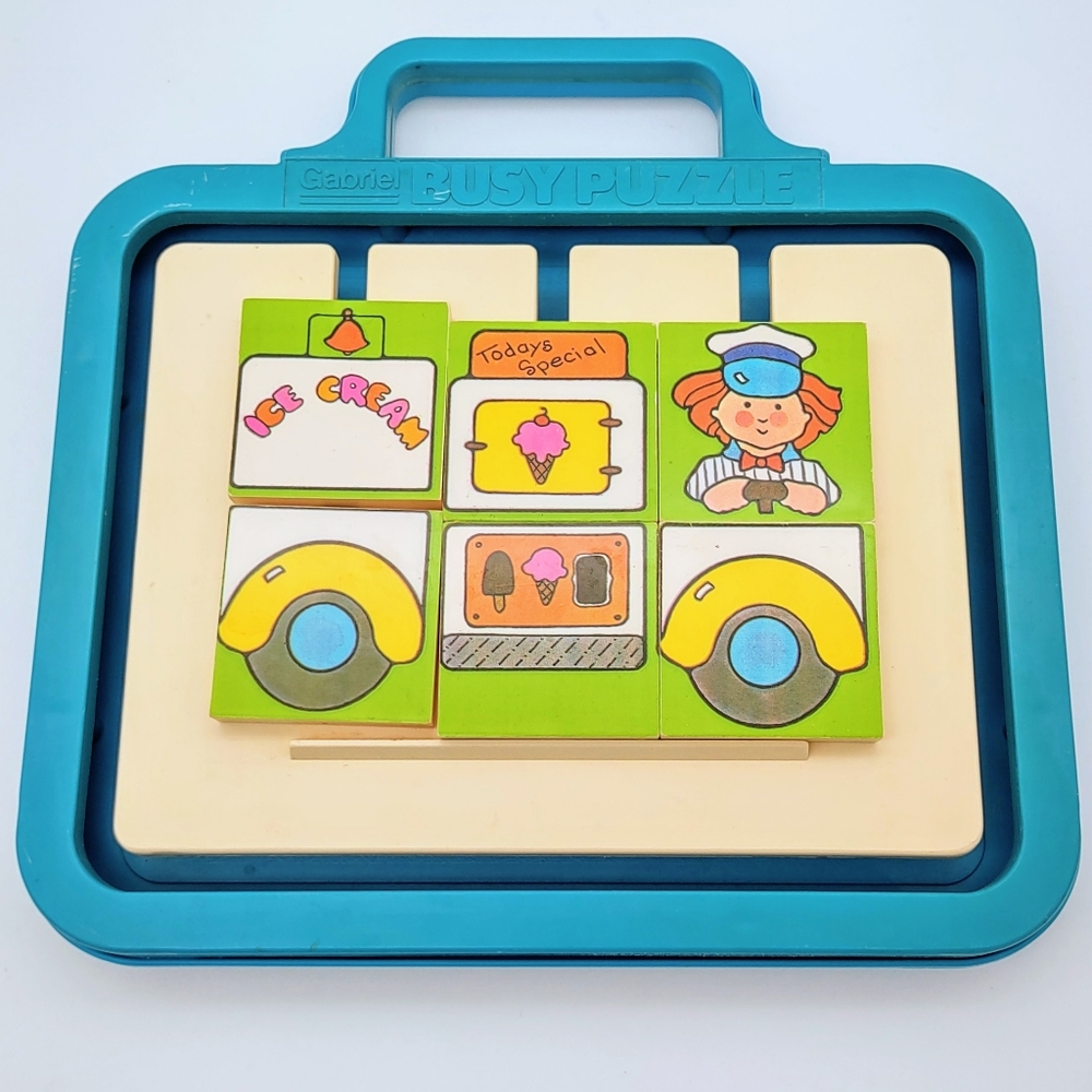 Vintage 1979 Gabriel Ice Cream Truck Busy Puzzle